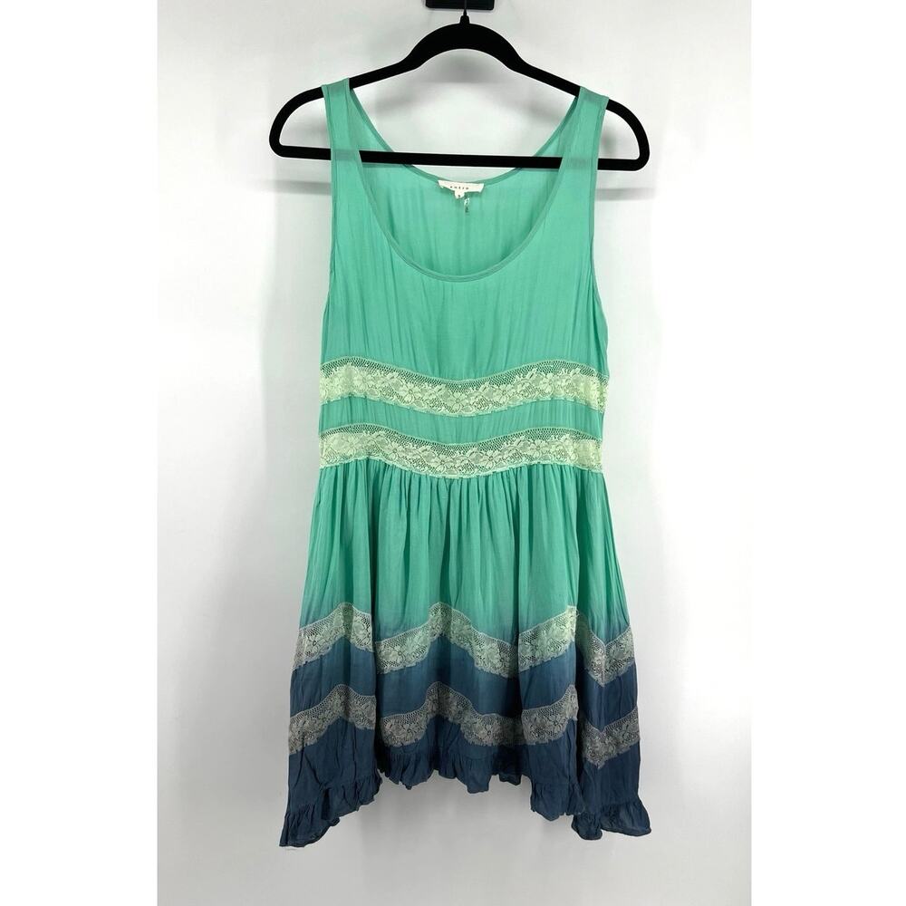 Entro Women's Sleeveless Ombre Dress Size S Tiered Lace Ruffle Bohemian